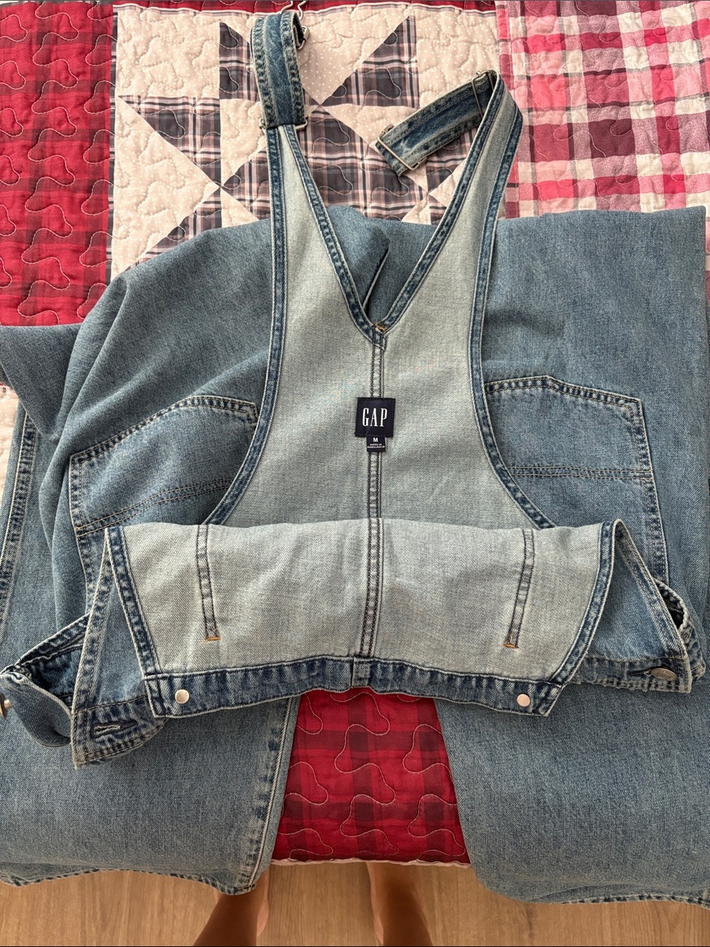 GAP Men's Light Blue Denim Overalls